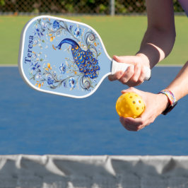 孔雀パーソナライズされたデザイン-エレガント贈り物 ピックルボールラケット