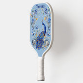 孔雀パーソナライズされたデザイン-エレガント贈り物 ピックルボールラケット (左)