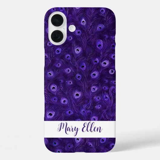 孔雀パーソナライズされた羽 Case-Mate iPhoneケース (裏面)