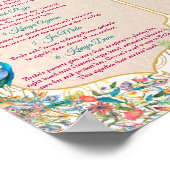 孔雀ヒンドゥー結婚教の儀式プログラムのページ ポスター (角)