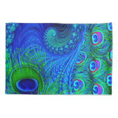 孔雀ピローケースペア 枕カバー (裏面-左)