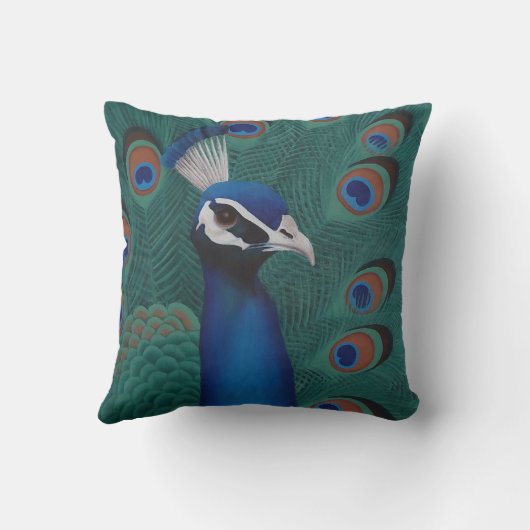 孔雀ピロー クッション (裏面)