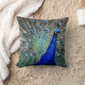 孔雀ピロー クッション (ブランケット)