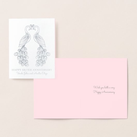 孔雀ピーエンラインアートカップル銀周年 箔カード (ディスプレー)