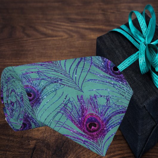 孔雀ピーコック羽毛ブルーネックタイネクタイ ネクタイ