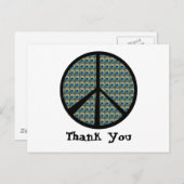 孔雀ピースサイン ポストカード (正面/裏面)