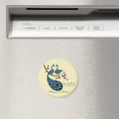 孔雀ピーヘン日付を保存する、アイボリー マグネット (インサイチュ (食洗機))