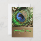 孔雀フェザーありがとうご注意 招待状 (正面)