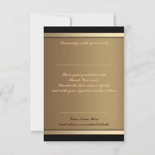 孔雀フェザーありがとうご注意 招待状 (裏面)