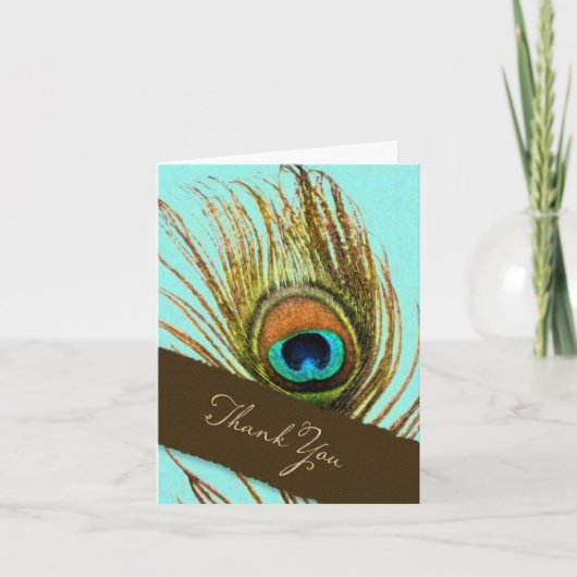 孔雀フェザーありがとうセット1107 サンキューカード (正面)