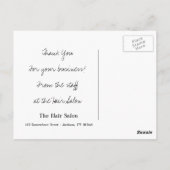 孔雀フェザーありがとうポストカード ポストカード (裏面)