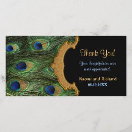 孔雀フェザーありがとう サンキューカード