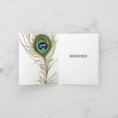 孔雀フェザーありがとう サンキューカード (内部)
