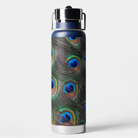 孔雀フェザーアイズポットパターン ウォーターボトル (背面)