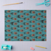 孔雀フェザーアートピーコックス羽毛アートワーク 薄葉紙 (クラフト)