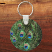 孔雀フェザーキーチェーン キーホルダー (正面)