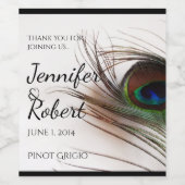 孔雀フェザーグラマーワインラベル ワインラベル (シングルラベル)