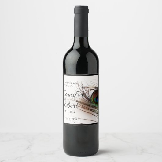 孔雀フェザーグラマーワインラベル ワインラベル (正面)
