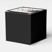 孔雀フェザーグラマー結婚式の引き出物ボックス フェイバーボックス (正面サイド)