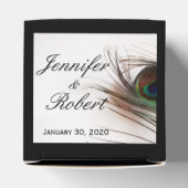 孔雀フェザーグラマー結婚式の引き出物ボックス フェイバーボックス (上部)