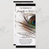 孔雀フェザーグラマー結婚式プログラム プログラム (正面/裏面)