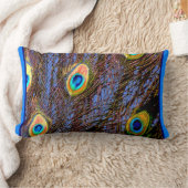 孔雀フェザーズデザイナー装飾用クッション ランバークッション (ブランケット)