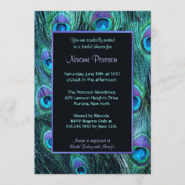 孔雀フェザードラマ – ブライダルシャワー 招待状