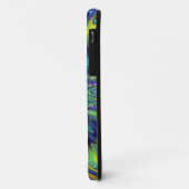 孔雀フェザーネオンフラクタルデザイファンキーナーアート Case-Mate iPhoneケース (裏面/左)