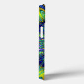 孔雀フェザーネオンフラクタルデザイファンキーナーアート Case-Mate iPhoneケース (裏面 / 右)