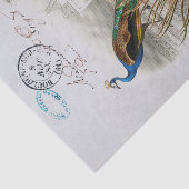 孔雀フェザーバードブルーポストマークフランスの城 薄葉紙 (詳細)