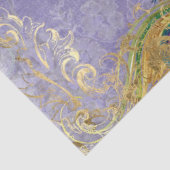 孔雀フェザーパープルゴールドフォイルバロックの切り離し 薄葉紙 (詳細)