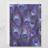 孔雀フェザーパープル6.5インチx 8結婚式招待状 招待状 (裏面)