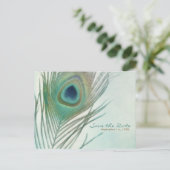 孔雀フェザーボーホシック水の色を保存する日付 案内ポストカード (スタンド正面)