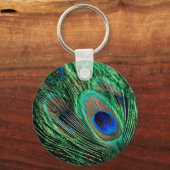 孔雀フェザーラッキー キーホルダー (正面)