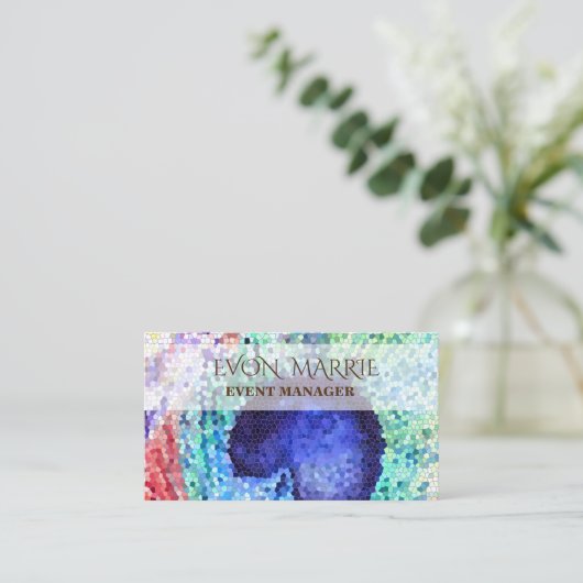 孔雀フェザー名刺 名刺 (スタンド正面)