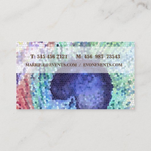 孔雀フェザー名刺 名刺 (裏面)