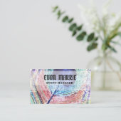 孔雀フェザー抽象芸術アート名刺 名刺 (スタンド正面)