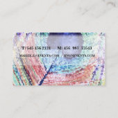 孔雀フェザー抽象芸術アート名刺 名刺 (裏面)