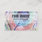 孔雀フェザー抽象芸術アート名刺 名刺 (正面)