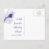 孔雀フェザー日付はがきを保存 案内ポストカード (裏面)