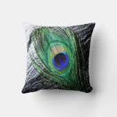 孔雀フェザー1枕 クッション (裏面)