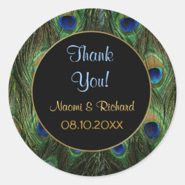 孔雀フェザー – サンキューシールカスタマイズ-  ラウンドシール