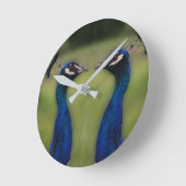 孔雀フォトラウンド(中)壁時計 ラウンド壁時計 (傾斜)