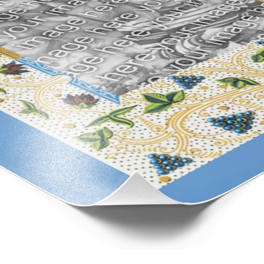 孔雀フルーツアートテンプレートフレームあなたの写真 フォトプリント            (角)