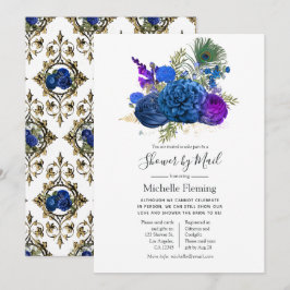 孔雀フローラベビー又はブライダルシャワーバイメール 招待状