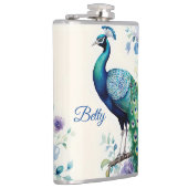 孔雀フローラ水色 フラスク (右)