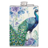 孔雀フローラ水色 フラスク (裏面)