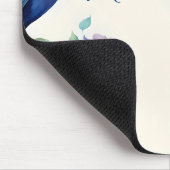 孔雀フローラ水色 マウスパッド (コーナー)