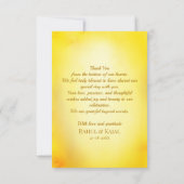 孔雀フローラ結婚インディアンサンキューカード サンキューカード (裏面)