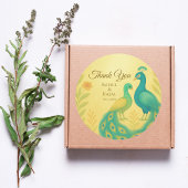 孔雀フローラ結婚インディアンサンキュー ラウンドシール